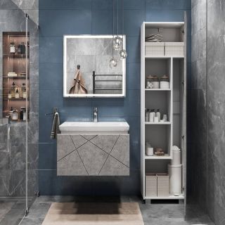 Тумба под раковину подвесная Vigo Geometry 033 60 см бетон